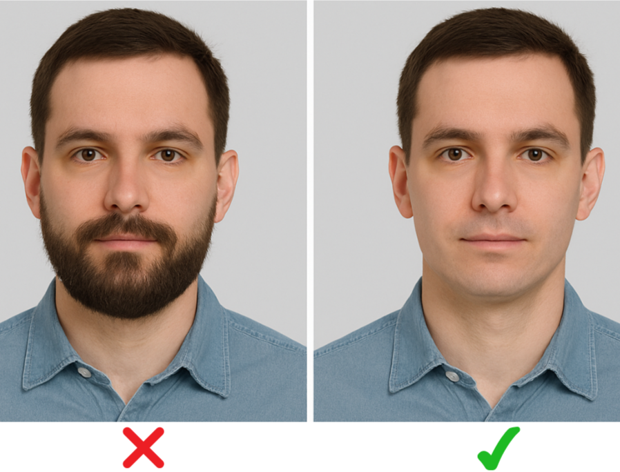 Bearded Vs Clean Shaven Visa Photo