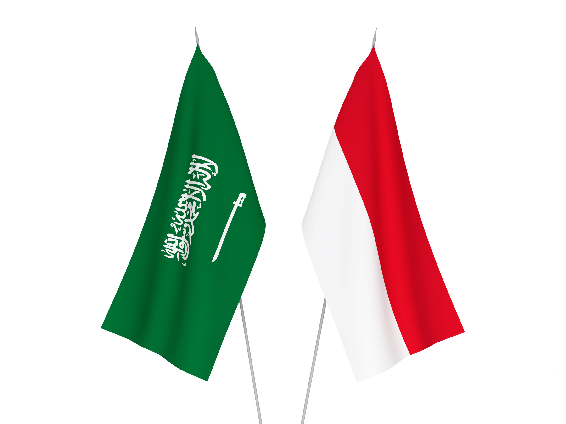 monaco and Saudi Arabia flags together