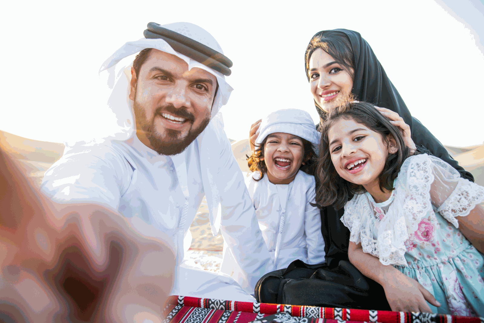 Arab family in the desert